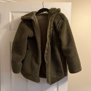 H&M women’s Olive Green Sherpa Jacket